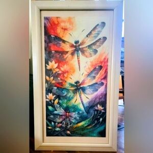 Beautiful Dragonfly Diamond Artwork